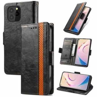 For Oukitel C21 Pro CaseNeo Business Splicing Dual Magnetic Buckle Horizontal Flip PU Leather Case with Holder & Card Slots & Wallet(Black)