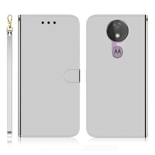 For Motorola Moto G7 Power Imitated Mirror Surface Horizontal Flip Leather Case with Holder & Card Slots & Wallet & Lanyard(Silver)