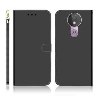 For Motorola Moto G7 Power Imitated Mirror Surface Horizontal Flip Leather Case with Holder & Card Slots & Wallet & Lanyard(Black)