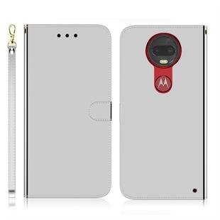 For Motorola Moto G7 / G7 Plus Imitated Mirror Surface Horizontal Flip Leather Case with Holder & Card Slots & Wallet & Lanyard(Silver)