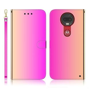 For Motorola Moto G7 / G7 Plus Imitated Mirror Surface Horizontal Flip Leather Case with Holder & Card Slots & Wallet & Lanyard(Gradient Color)