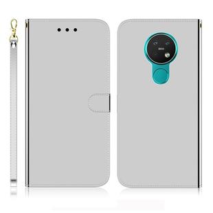For Nokia 6.2 / 7.2 Imitated Mirror Surface Horizontal Flip Leather Case with Holder & Card Slots & Wallet & Lanyard(Silver)