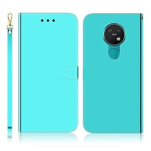 For Nokia 6.2 / 7.2 Imitated Mirror Surface Horizontal Flip Leather Case with Holder & Card Slots & Wallet & Lanyard(Mint Green)