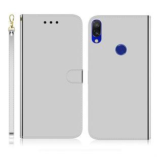 For Xiaomi Redmi 7 / Y3 Imitated Mirror Surface Horizontal Flip Leather Case with Holder & Card Slots & Wallet & Lanyard(Silver)