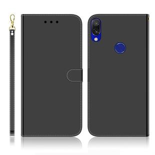 For Xiaomi Redmi 7 / Y3 Imitated Mirror Surface Horizontal Flip Leather Case with Holder & Card Slots & Wallet & Lanyard(Black)