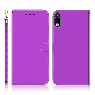 For Xiaomi Redmi 7A Imitated Mirror Surface Horizontal Flip Leather Case with Holder & Card Slots & Wallet & Lanyard(Purple)