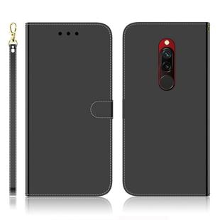 For Xiaomi Redmi 8 Imitated Mirror Surface Horizontal Flip Leather Case with Holder & Card Slots & Wallet & Lanyard(Black)