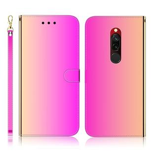 For Xiaomi Redmi 8 Imitated Mirror Surface Horizontal Flip Leather Case with Holder & Card Slots & Wallet & Lanyard(Gradient Color)