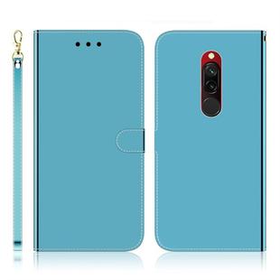 For Xiaomi Redmi 8 Imitated Mirror Surface Horizontal Flip Leather Case with Holder & Card Slots & Wallet & Lanyard(Blue)