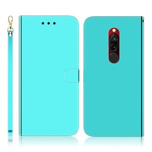 For Xiaomi Redmi 8 Imitated Mirror Surface Horizontal Flip Leather Case with Holder & Card Slots & Wallet & Lanyard(Mint Green)