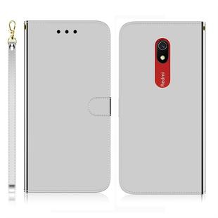 For Xiaomi Redmi 8A Imitated Mirror Surface Horizontal Flip Leather Case with Holder & Card Slots & Wallet & Lanyard(Silver)
