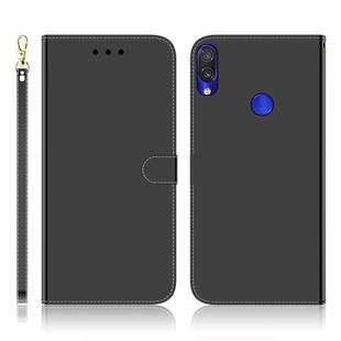 For Xiaomi Redmi Note 7S / Note 7 Imitated Mirror Surface Horizontal Flip Leather Case with Holder & Card Slots & Wallet & Lanyard(Black)