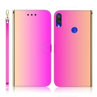 For Xiaomi Redmi Note 7S / Note 7 Imitated Mirror Surface Horizontal Flip Leather Case with Holder & Card Slots & Wallet & Lanyard(Gradient Color)