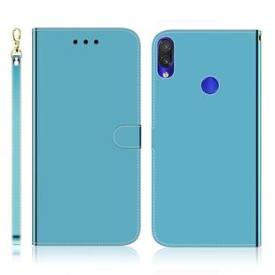 For Xiaomi Redmi Note 7S / Note 7 Imitated Mirror Surface Horizontal Flip Leather Case with Holder & Card Slots & Wallet & Lanyard(Blue)