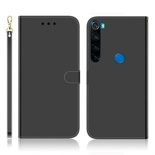 For Xiaomi Redmi Note 8 Imitated Mirror Surface Horizontal Flip Leather Case with Holder & Card Slots & Wallet & Lanyard(Black)