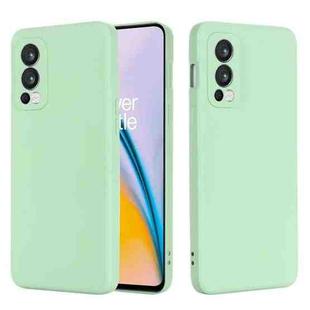 For OnePlus Nord 2 5G Solid Color Liquid Silicone Shockproof Full Coverage Protective Case(Green)