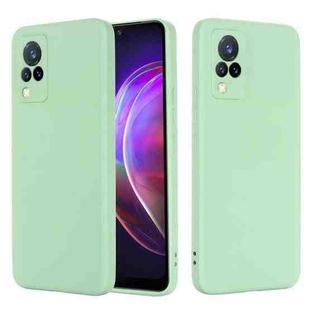 For vivo V21 5G / 4G Solid Color Liquid Silicone Shockproof Full Coverage Protective Case(Green)