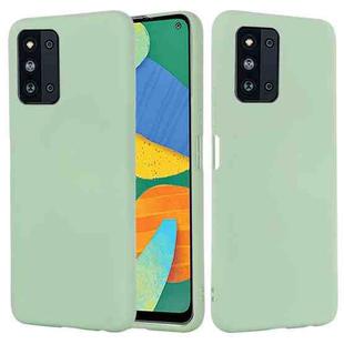 For Samsung Galaxy F52 5G Solid Color Liquid Silicone Shockproof Full Coverage Protective Case(Green)