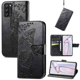 For Blackview A100 Butterfly Love Flower Embossed Horizontal Flip Leather Case with Holder & Card Slots & Wallet & Lanyard(Black)