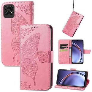 For Huawei Maimang 10 SE Butterfly Love Flower Embossed Horizontal Flip Leather Case with Holder & Card Slots & Wallet & Lanyard(Pink)