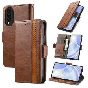 For Huawei nova 8 SE Youth CaseNeo Business Splicing Dual Magnetic Buckle Horizontal Flip PU Leather Case with Holder & Card Slots & Wallet(Brown)