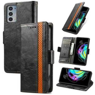 For Motorola Edge 20 CaseNeo Business Splicing Dual Magnetic Buckle Horizontal Flip PU Leather Case with Holder & Card Slots & Wallet(Black)