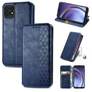 For Huawei Maimang 10 SE Cubic Grid Pressed Horizontal Flip Magnetic PU Leather Case with Holder & Card Slots & Wallet(Blue)