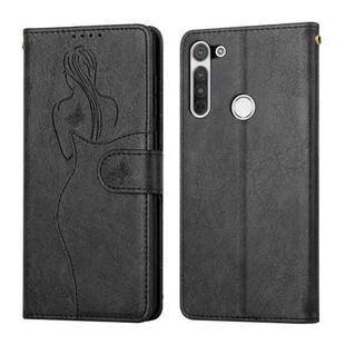 For Motorola Moto G Pro Beauty Girl Embossing Pattern Horizontal Flip Leather Case with Holder & Card Slot & Wallet & Photo Frame(Black)