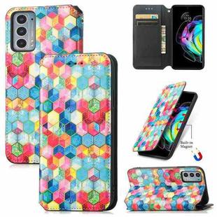 For Motorola Edge 20 Colorful Magnetic Horizontal Flip PU Leather Case with Holder & Card Slot & Wallet(Magic Space)