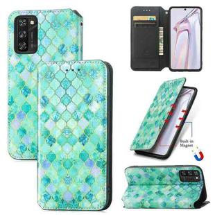 For Blackview A100 Colorful Magnetic Horizontal Flip PU Leather Case with Holder & Card Slot & Wallet(Emerald)