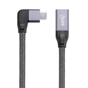 100W USB-C / Type-C Elbow Male to USB-C / Type-C Female Full-function Data Extension Cable, Cable Length:1m