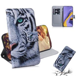 For Galaxy A51 Coloured Drawing Horizontal Flip Leather Case, with Holder & Card Slots & Wallet(Tiger)