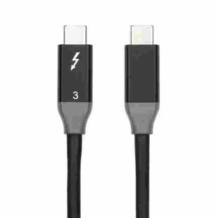 100W USB-C / Type-C 4.0 Male to USB-C / Type-C 4.0 Male Two-color Full-function Data Cable for Thunderbolt 3, Cable Length:0.95m