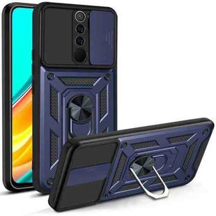 For Xiaomi Redmi 9 Sliding Camera Cover Design TPU+PC Protective Case(Blue)