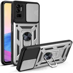 For Xiaomi Redmi Note 10 5G Sliding Camera Cover Design TPU+PC Protective Case(Silver)