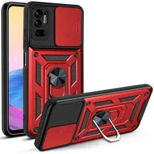 For Xiaomi Redmi Note 10 5G Sliding Camera Cover Design TPU+PC Protective Case(Red)