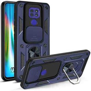 For Motorola Moto G9 Play Sliding Camera Cover Design TPU+PC Protective Case(Blue)