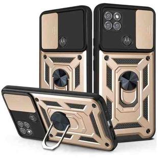 For Motorola Moto G9 Power Sliding Camera Cover Design TPU+PC Protective Case(Gold)