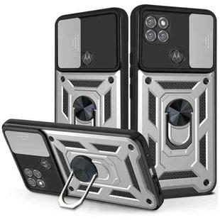 For Motorola Moto G9 Power Sliding Camera Cover Design TPU+PC Protective Case(Silver)