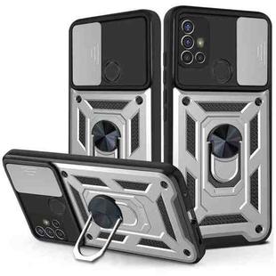 For Motorola Moto G30 Sliding Camera Cover Design TPU+PC Protective Case(Silver)
