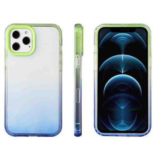 For iPhone 13 mini Candy Gradient Flat Surface TPU + PC Shockproof Case (Blue Green)