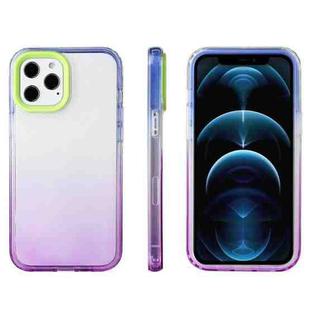 For iPhone 13 Candy Gradient Flat Surface TPU + PC Shockproof Case(Purple Blue)