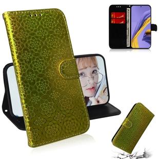 For Galaxy A51 Solid Color Colorful Magnetic Buckle Horizontal Flip PU Leather Case with Holder & Card Slots & Wallet & Lanyard(Gold)