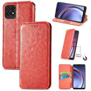 For Huawei Maimang 10 SE Blooming Mandala Embossed Pattern Magnetic Horizontal Flip Leather Case with Holder & Card Slots & Wallet(Orange)