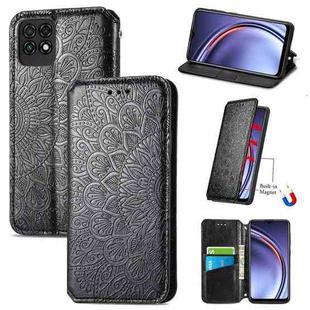 For Huawei Maimang 10 SE Blooming Mandala Embossed Pattern Magnetic Horizontal Flip Leather Case with Holder & Card Slots & Wallet(Black)