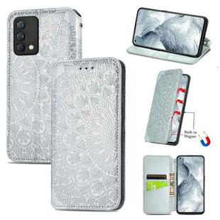 For OPPO Realme GT Master Blooming Mandala Embossed Pattern Magnetic Horizontal Flip Leather Case with Holder & Card Slots & Wallet(Grey)