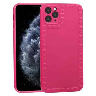 Bear Pattern TPU Phone Protective Case For iPhone 11 Pro Max(Rose Red)