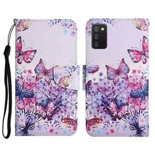 For Samsung Galaxy A03s 164mm Painted Pattern Horizontal Flip Leather Case with Holder & Card Slot & Wallet(Bright Butterfly)