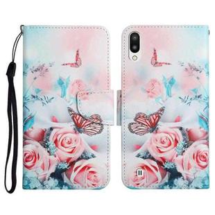 For Samsung Galaxy A10 / M10 Painted Pattern Horizontal Flip Leather Case with Holder & Card Slot & Wallet(Peony Butterfly)