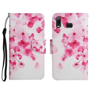 For Samsung Galaxy A10s Painted Pattern Horizontal Flip Leather Case with Holder & Card Slot & Wallet(Red Flower)